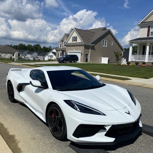 A beautiful white color sports car