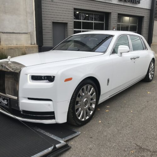 A beautiful white color Rolls Royce